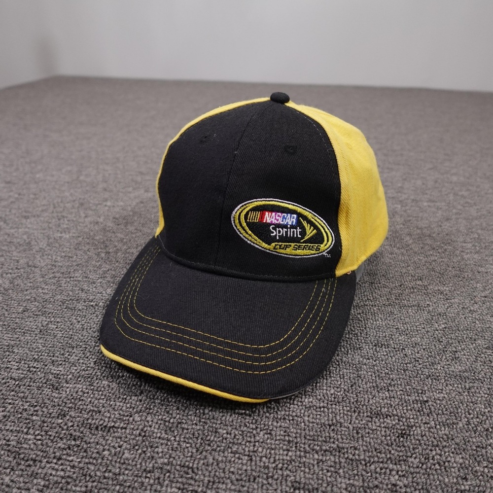 NASCAR Sprint Cup Series Hat Cap Strap Back Mens One Size Black Racing Octagon